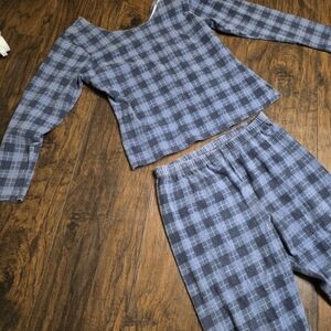 Vintage Mixed Blues Womens Pajama Set